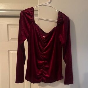 Fun Burgundy Long Sleeve Top